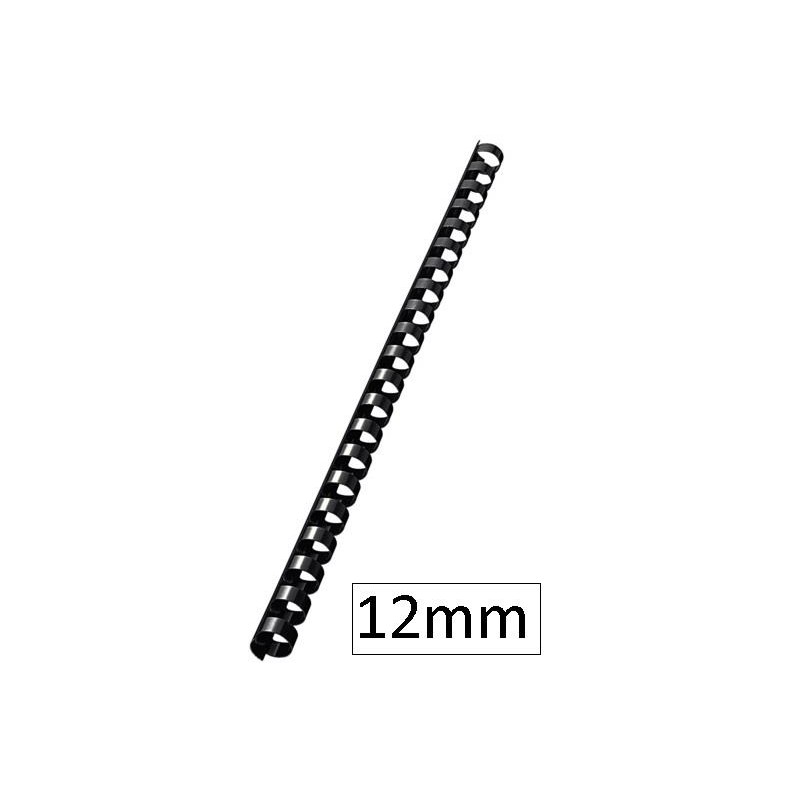 100-CANONETS PLASTIC 12MM NEGRE