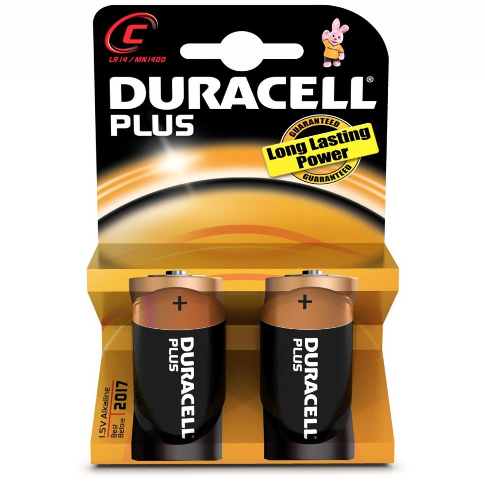 Piles C LR14 Duracell Plus 1,5V alcaline