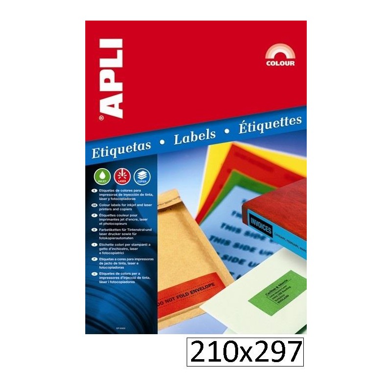 20-ETIQUETES INKJET 210X297 BLAU