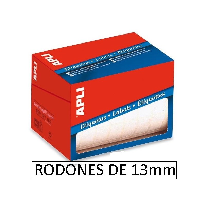 7700-ETIQUETES RODONES 13 BLANQUES