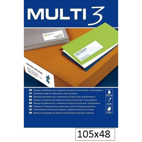 6000-ETIQUETES MULTI3 105X48 - 500 FULLS