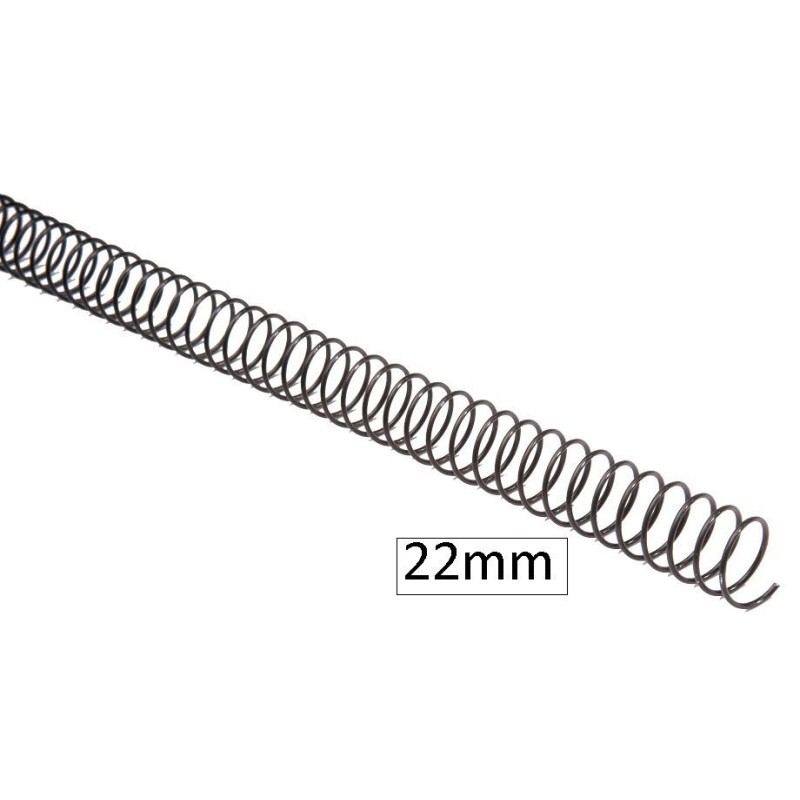 1-ESPIRAL METAL.LIC NEGRE 22MM (PAS 5:1)(100