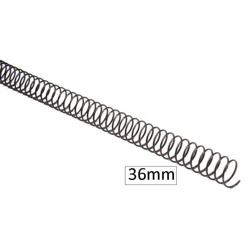 1-ESPIRAL METAL.LIC NEGRE 36MM (PAS 5:1)(25)