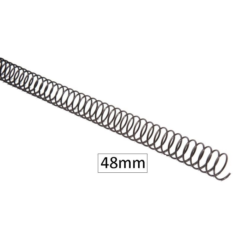 1-ESPIRAL METAL.LIC NEGRE 48MM (PAS 5:1)(25)