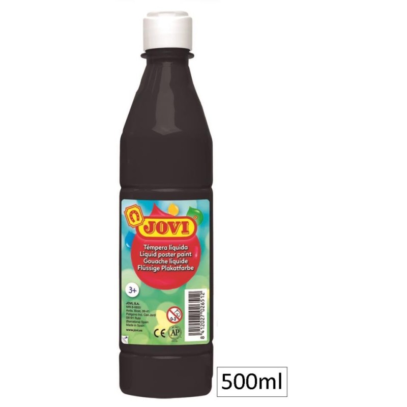 1-TEMPERA LIQUIDA JOVI 500ML NEGRE (12)