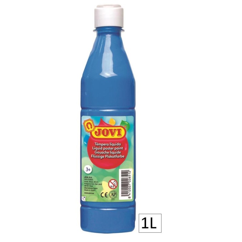 1-TEMPERA LIQUIDA JOVI 1L. BLAU CYAN (6)