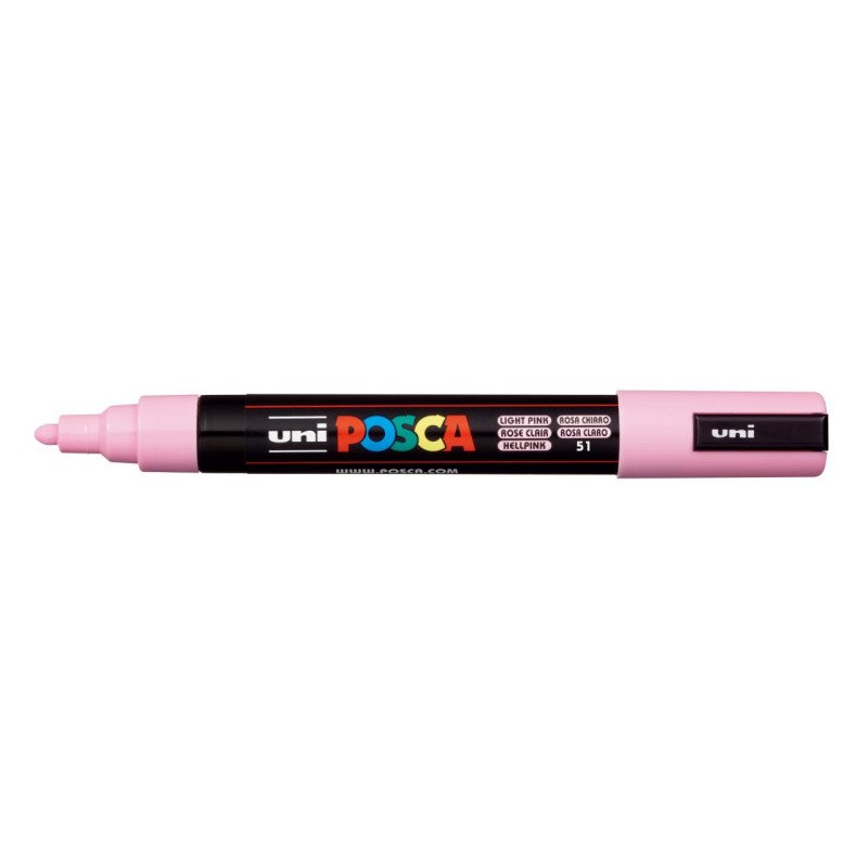 1-RETOLADOR UNI POSCA PC-5M ROSA CLAR (6)