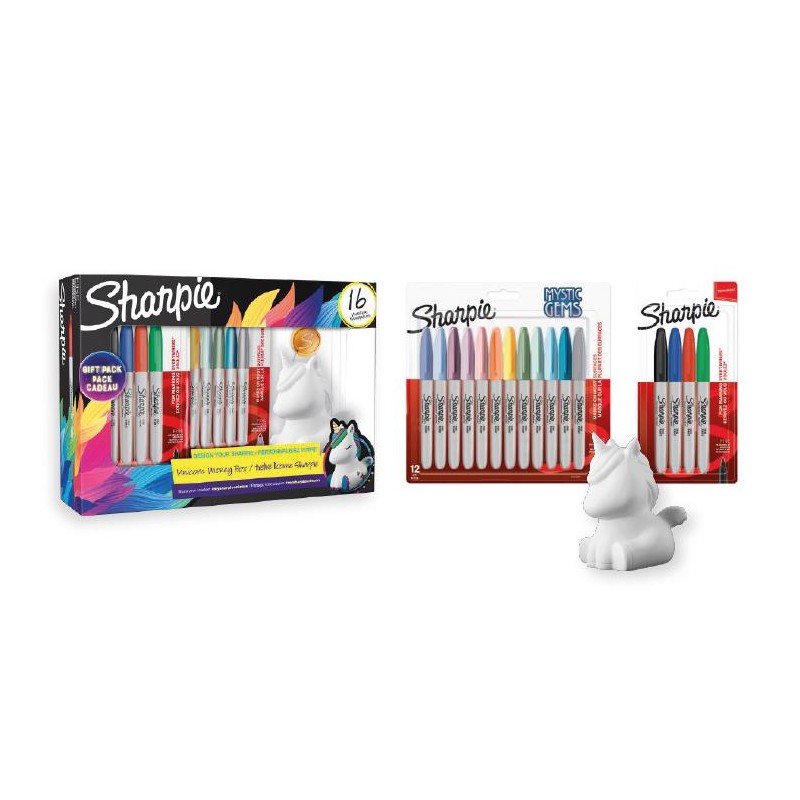 1-PACK SHARPIE UNICORN 16 MARCADORS+GUARDIOLA