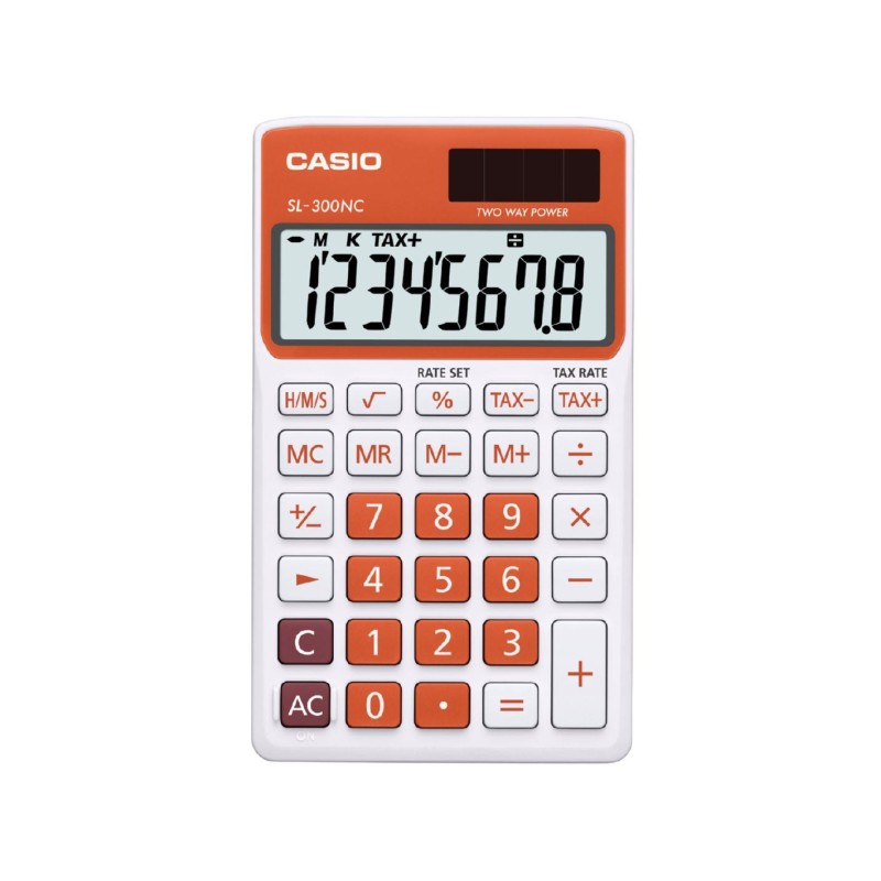 1-CALCULADORA CASIO SL-310UC-RG TARONJA